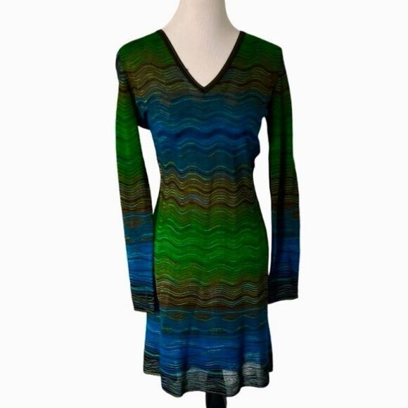 M Missoni Wave Jacquard Knit Long Sleeve Dress size 44 (8) ⭐️ - Picture 2 of 7